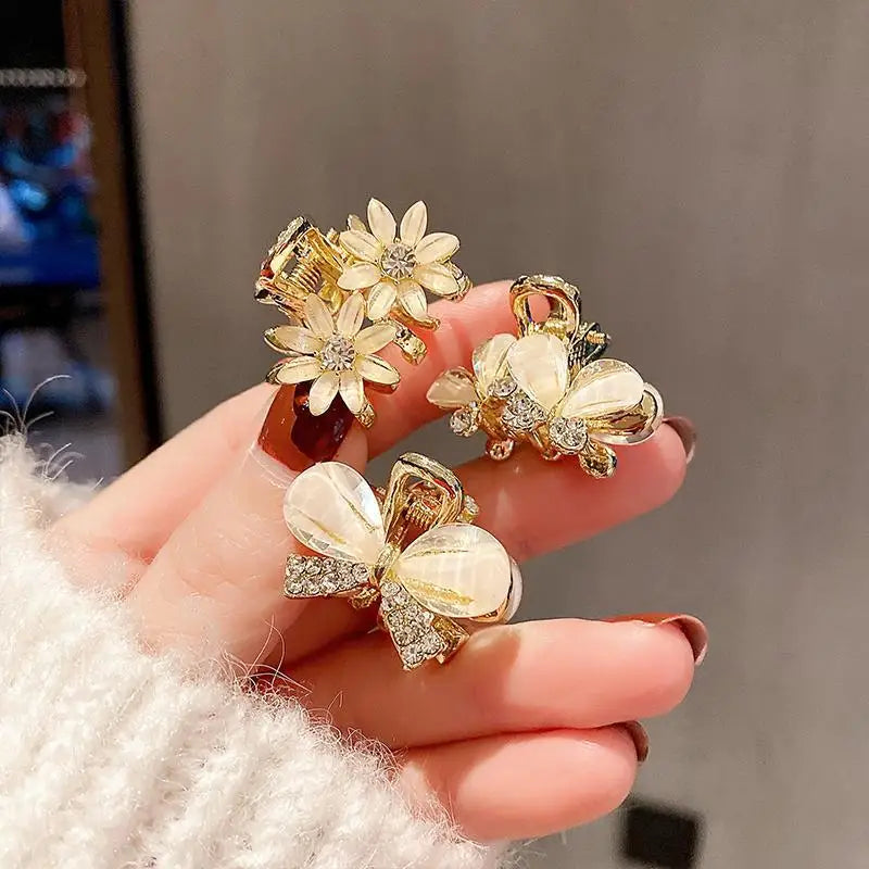 Super Cute Crystal Butterfly Mini Hairpin Girls Hair Accessories Bangs Clip Top Clip Exquisite Small Hair Claw