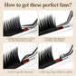 LAKANAKU UB UC UJ Curl Camellia Lashes with Adhesive Eyelash Extensions Russian Volume Fans Fluffy Lashes Premade Fan Lashes