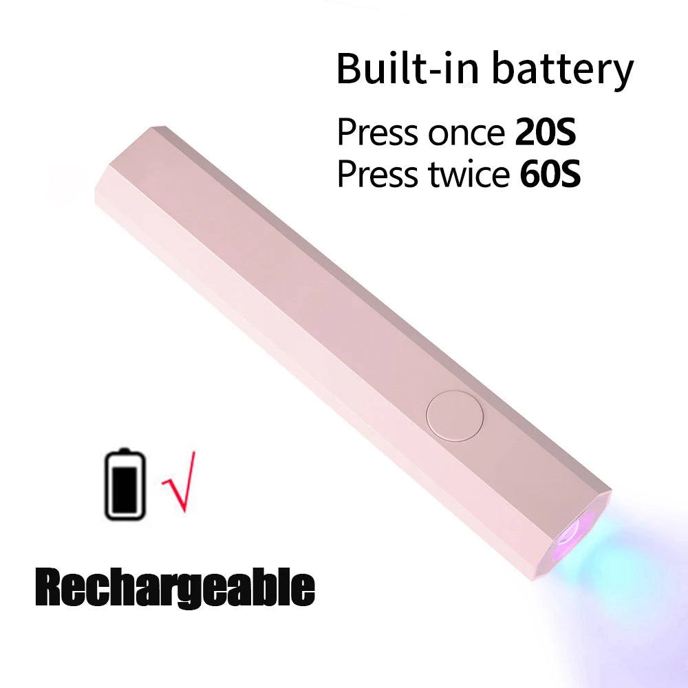 YIKOOLIN Mini UV Light Cure Nails Lamp for Gel Nails LED Nail Lamp for Gel Polish Manicure USB Nail Dryer for Fast Curing