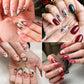 30Pcs Christmas Santa Claus 3D Nail Art Stickers Glitter Cartoon Snowflakes/Snowman/Pine Winter Sliders Xmas DIY Manicure Decals