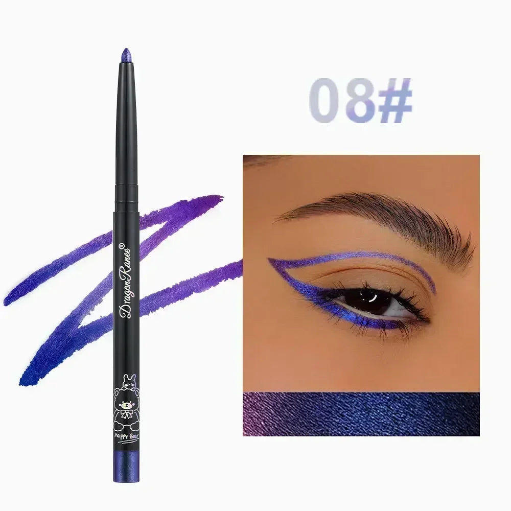 Glitter Aurora Eyeliner Pen Multi Chrome Eye Liner Lasting Shiny Metallic Eyeshadow Lying Silkworm Green Purple Makeup Pigment