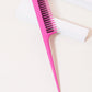 Three layer comb, styling tool, structured layered mouse tail comb, used for combing the back roots, evening styling