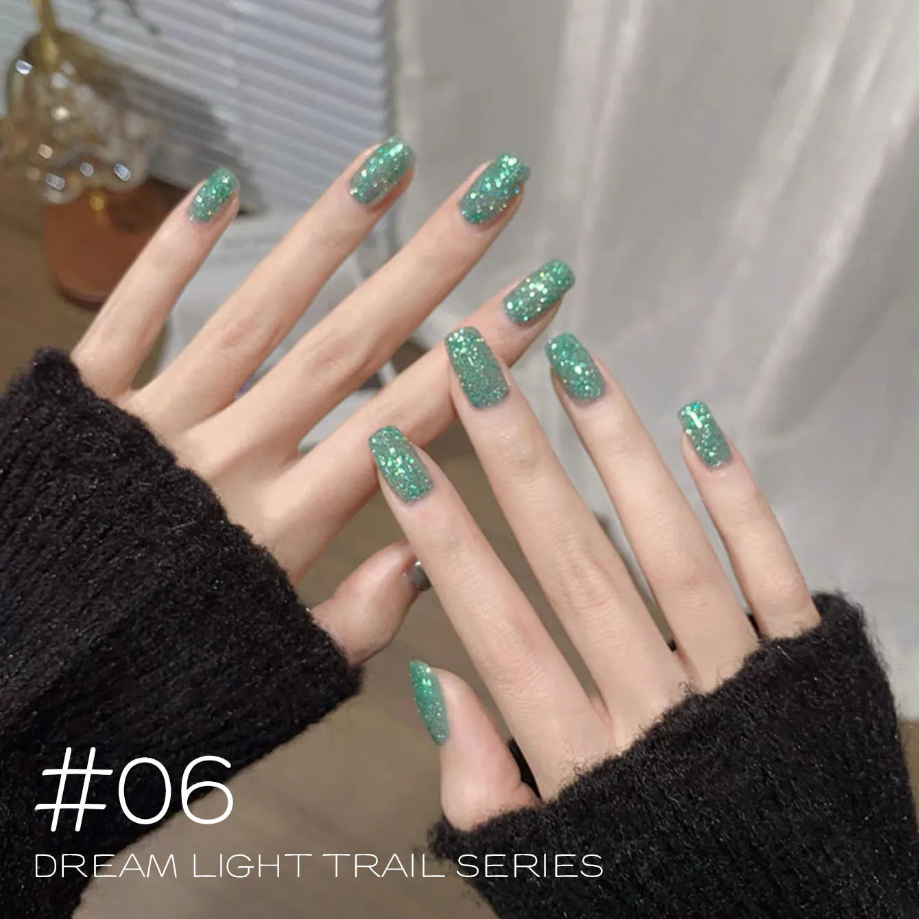 MIANEL 1-12PCS Star-chasing Moon-chasing Gel Nail Polish 2026 Popular Whitening Strobe Sequin Flashing Nail Polish White Nails