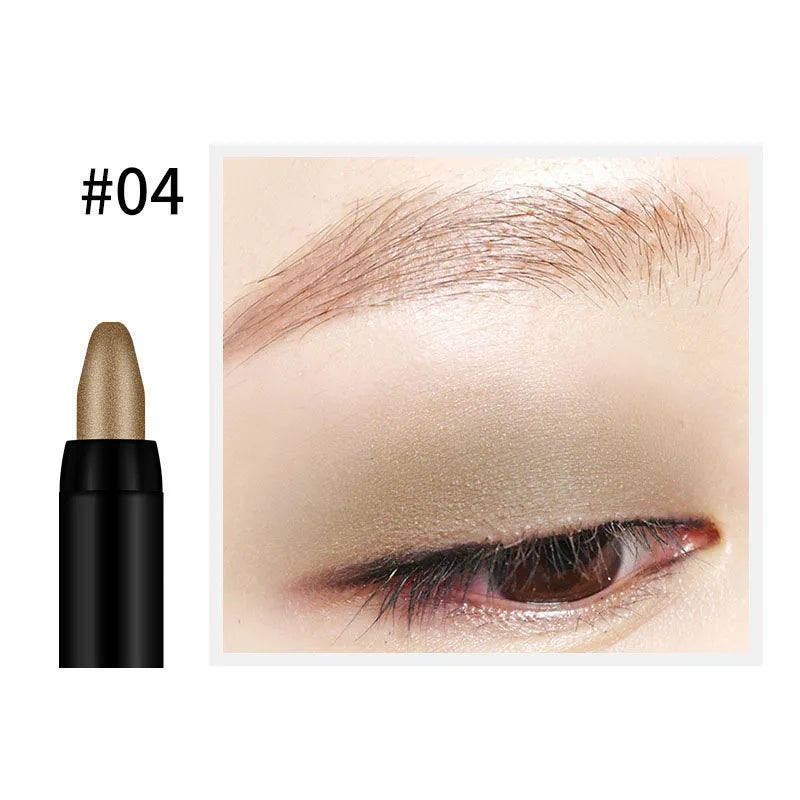 Waterproof Pearlescent Eyeshadow Pencil Stick 16 Colors Lasting Glitter Shimmer Eye Shadow Pen Eyeliner Stick Eyes Makeup Tools