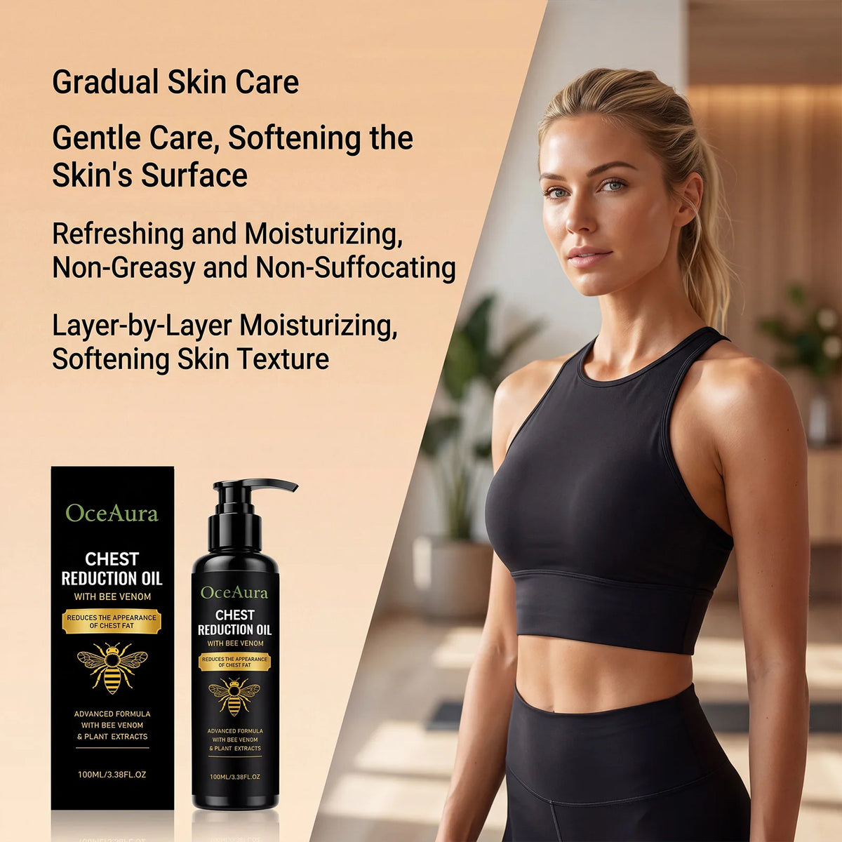 Deep Nourishing Chest Essential Oil Women Bust Lift Firm Massage Oil Anti-Wrinkle Anti Sagging Hydrating Tender Breast Care Oil