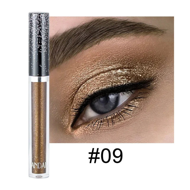 12pc/set Liquid Eyeshadow Metallic Diamond Shiny Eyeliner Pen Giltter Eyeshadow Palette Lasting Shimmer Brighten Makeup Cosmetic