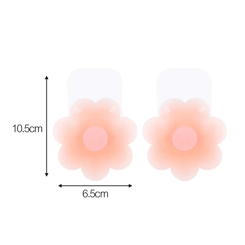 2/4PCS  Silicone Lift Up Bra Sticker Adhesive Invisible Bras Chest Patch for Women Reusable Chest Breast Petals Pads