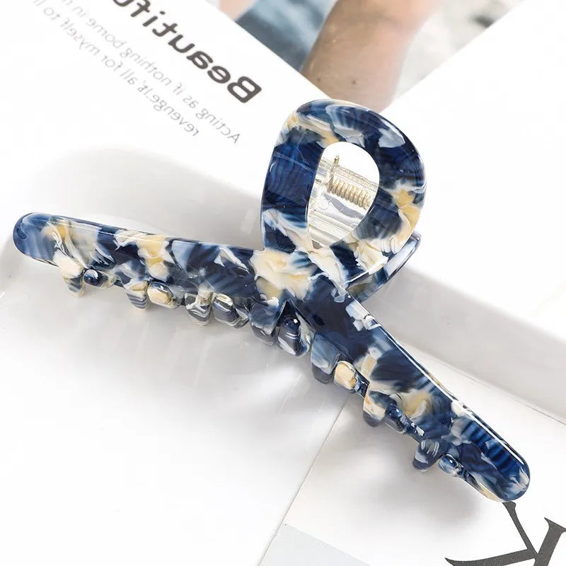 Women Hair Accessories Hollow Out Fashion Acetate Hair Claws Colourful Ponytail Acetic Claw Clips For Girls