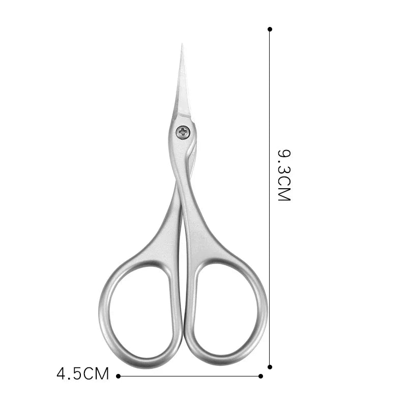 Cuticle Scissors Stainless Steel Curved Blade Scissors Trimming the Fingernails Eyelash Eyebrow Dead Skin Small Nail Scissors