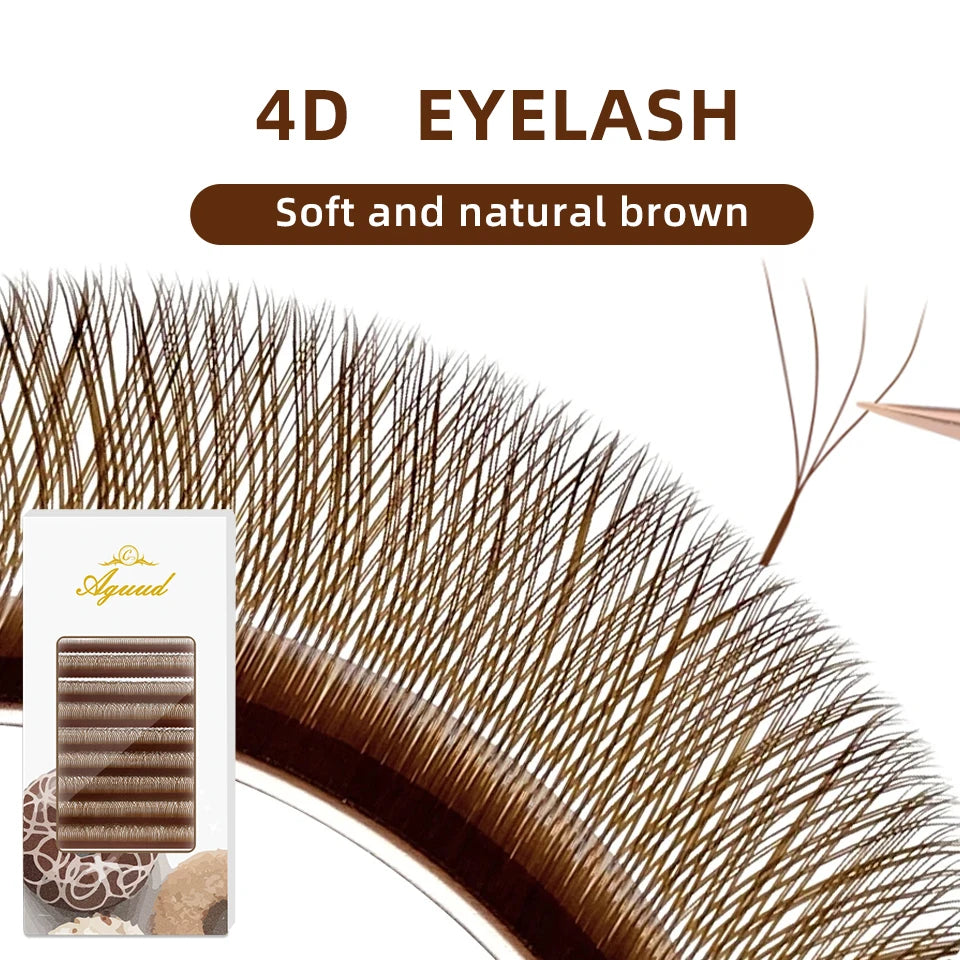 AGUUD 2D Y Lashes Extension Premade Voume Fans Faux Mink Eyelashes Premium Mesh Net Cross Lash Single Tips 2D Y Shaped Eyelashes