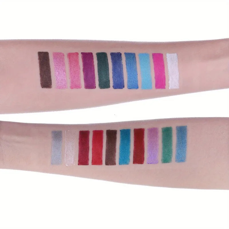 6 Color Colourful Eyeliner Pen High Pigment Pearly Shimmer Metallic Smokey Punk Gothic Eyeliner Long Lasting Waterproof
