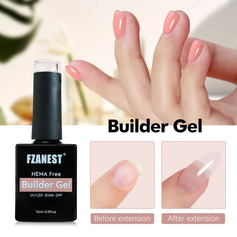 Thixotropy Biab Builder Hema Free No TPO Gel in Bottle Non Drip Extension Polish Professional Self Leveling Nail Hardener Gel