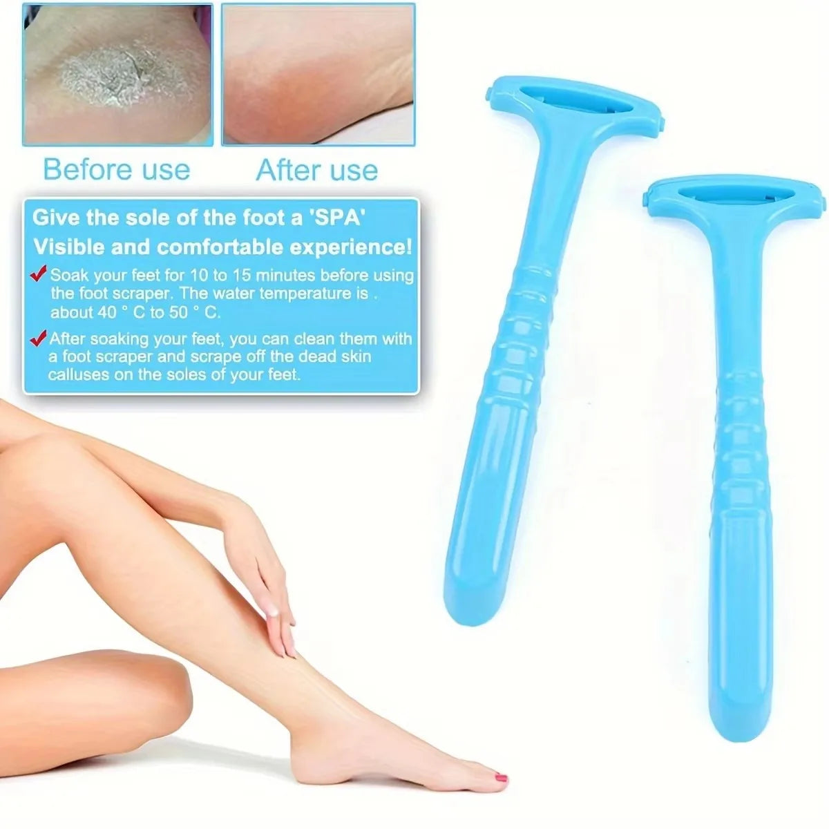 Foot Heel Callus Remover Feet Dead Skin Removal Skin Care Tool Plastic Portable Pedicure Rasp