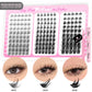 WOSHEER Manga Lash Clusters Kit Cat Lashes with Lash Bond & Seal Cluster Eyelash Extensions Mixed Tray Eyelash Clusters Kit