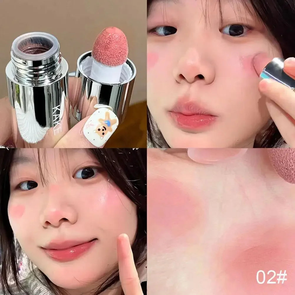 2 In 1 Liquid Powder Blusher Cheek Lip Korean Natural Powder Low Matte Saturation Color Women Blusher
