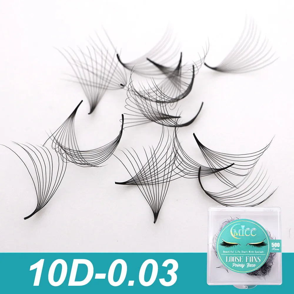 Bulk Lashes Pre Made Fan Short Stem 500 Fans Russian Volume Lashes Premade Fans Volume Lash Individual Eyelash Extension