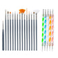 20/15pc Nails Art Brushes Set Manicure Liquid Powder Carving UV Nail Gel Polish Painting Pen Nail Acrylic Extension Builder Tool