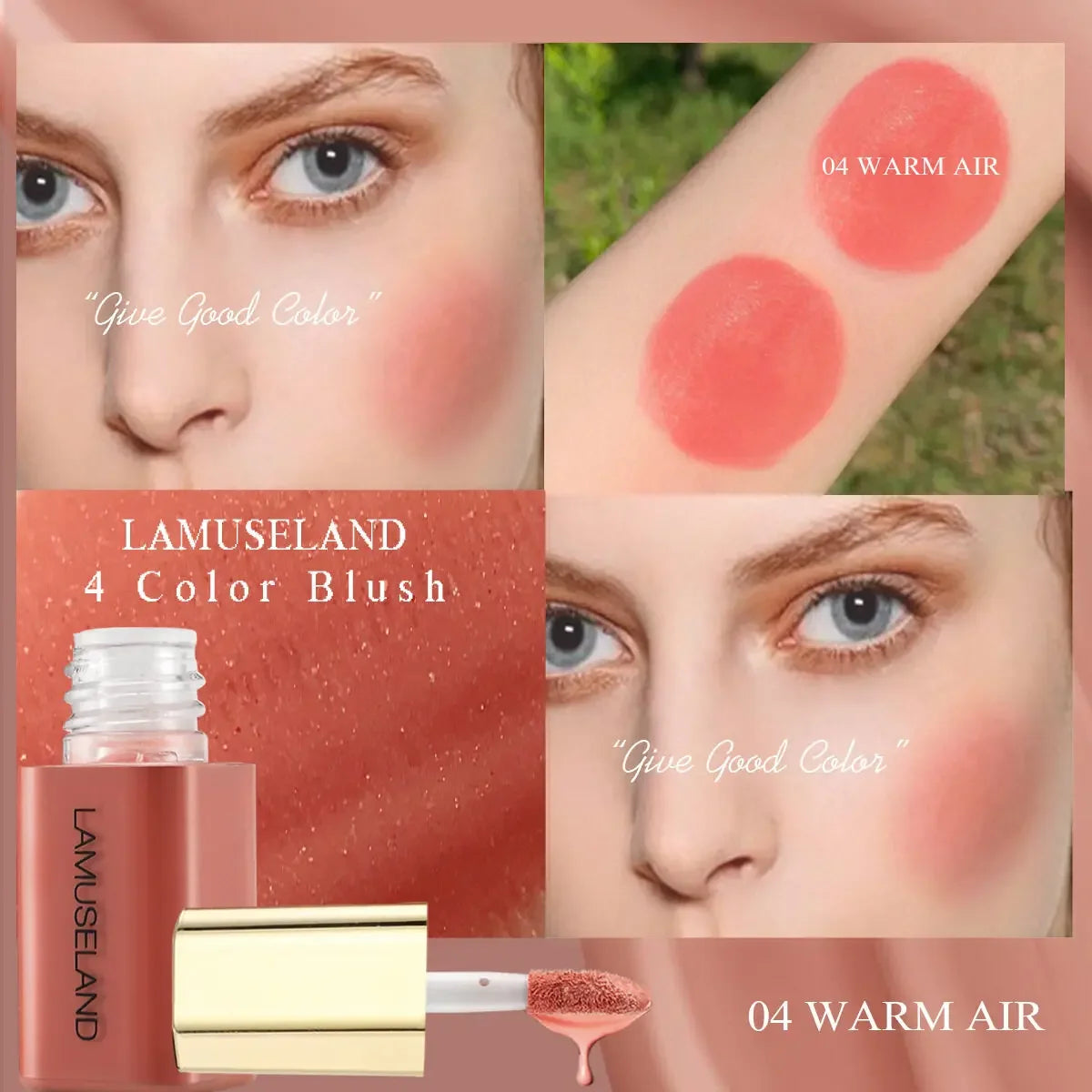 Liquid Blush Face Liquid Blush Lip  Cheek Natural Blush Long Lasting Waterproof 2024 New