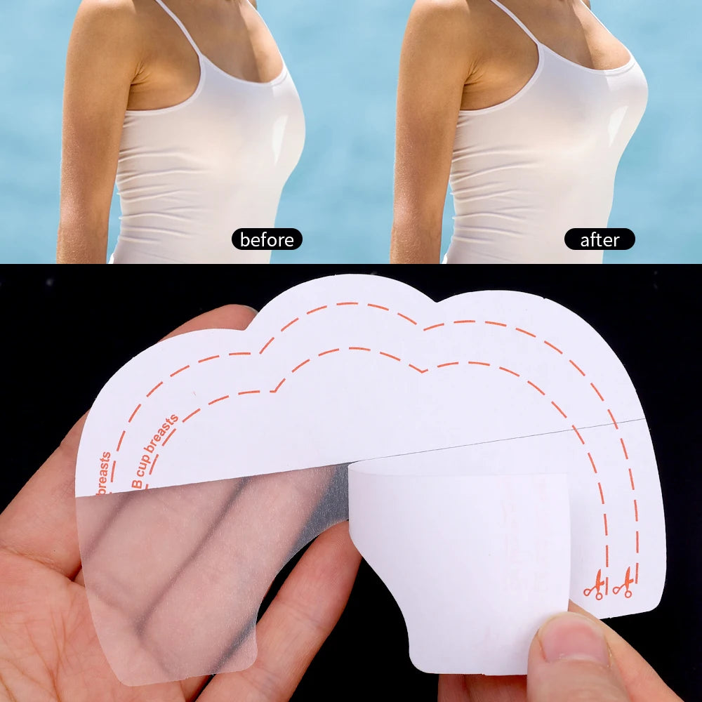 20Pcs Breast Lift Tape Adhesive Nipple Cover Bra Push Up Invisible Bra Stickers Pasties for Party Dress Underwear Accessories