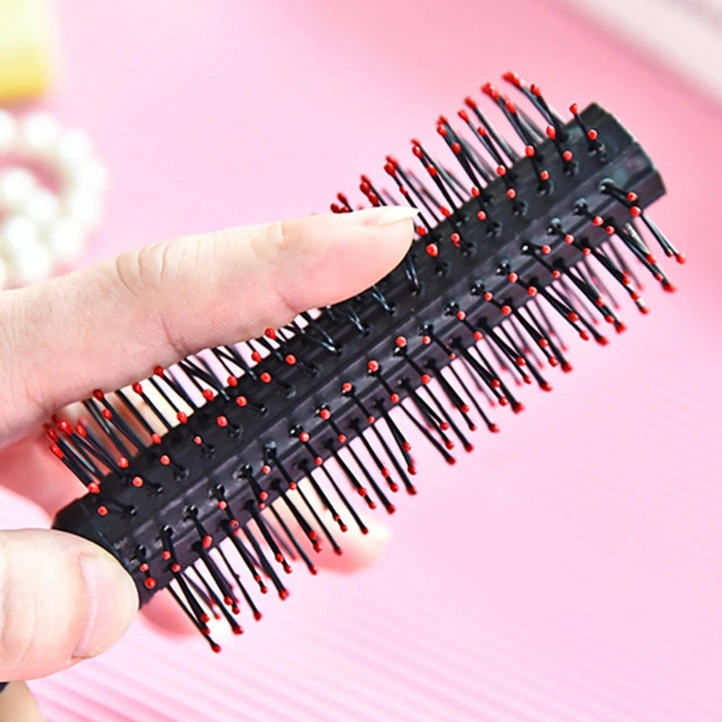 Professional Plastic Round Brush Quiff Roller Curly Hair Comb Hairstyle Massager Hairbrush Dressing Salon Barber Comb New Spiral