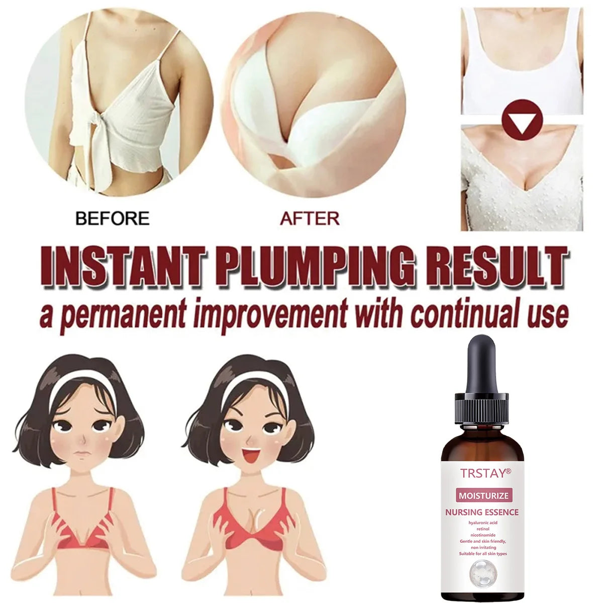 5ML/15ML/30ML/50ML/Women Breast Enlargement Oil Essential Oils Firming Enhancement Breast Enlarge Big Bust Enlarging Bigger Ches