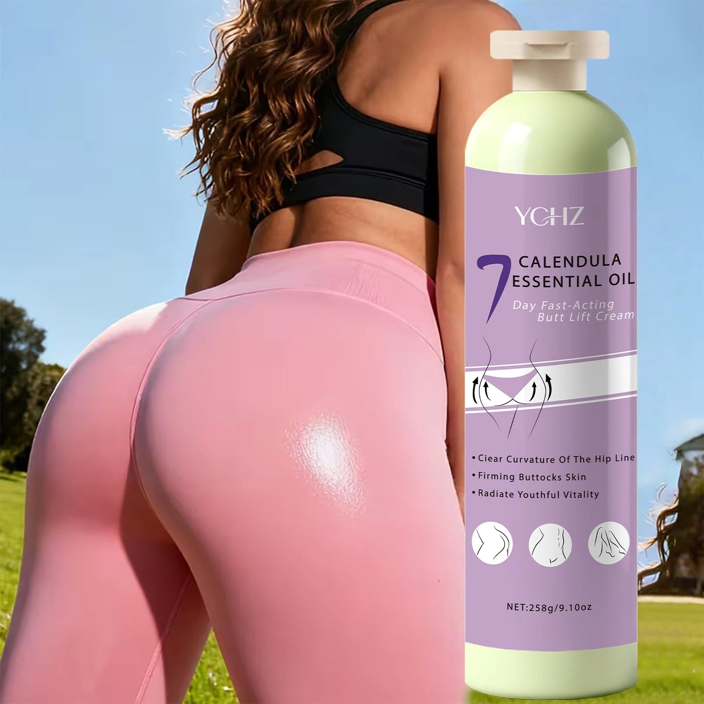 Body Firming Cream, 7-Day Shaping, Fast-Acting Butt Enhancer - 258g, Improves Curves and Firms Body, Suitable for All Skin Types, Butt Enhancement Moisturizing Care Formula