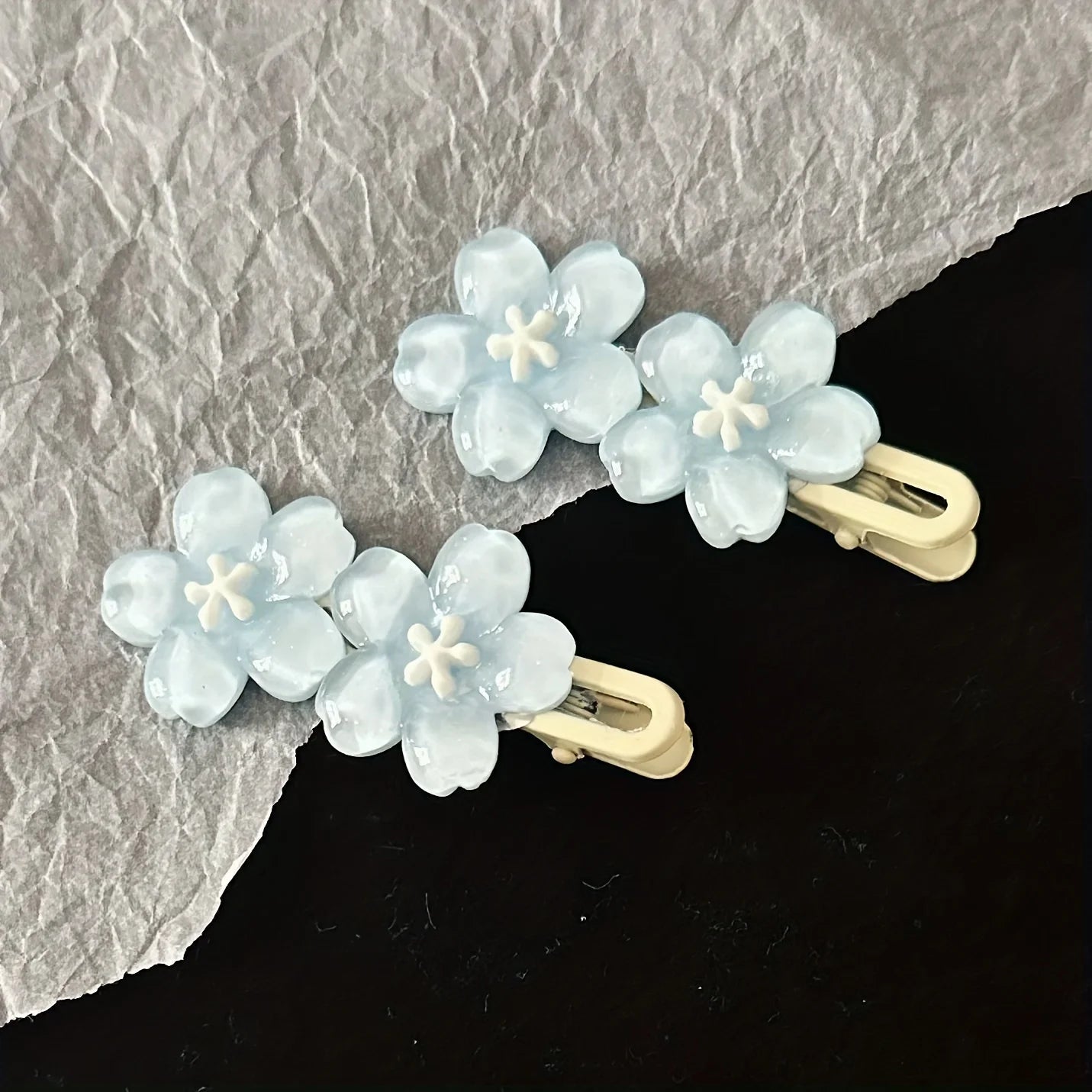 1pc/2pcs five-petal colorful duck clip, women's flower pattern hair accessories, women's hair accessories hair clip, suitable fo