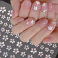 3DLaser Sakura Nail Stickers Holographic Laser Snake Pattern Slider Sakura Water Transfer Nail Decoration Set