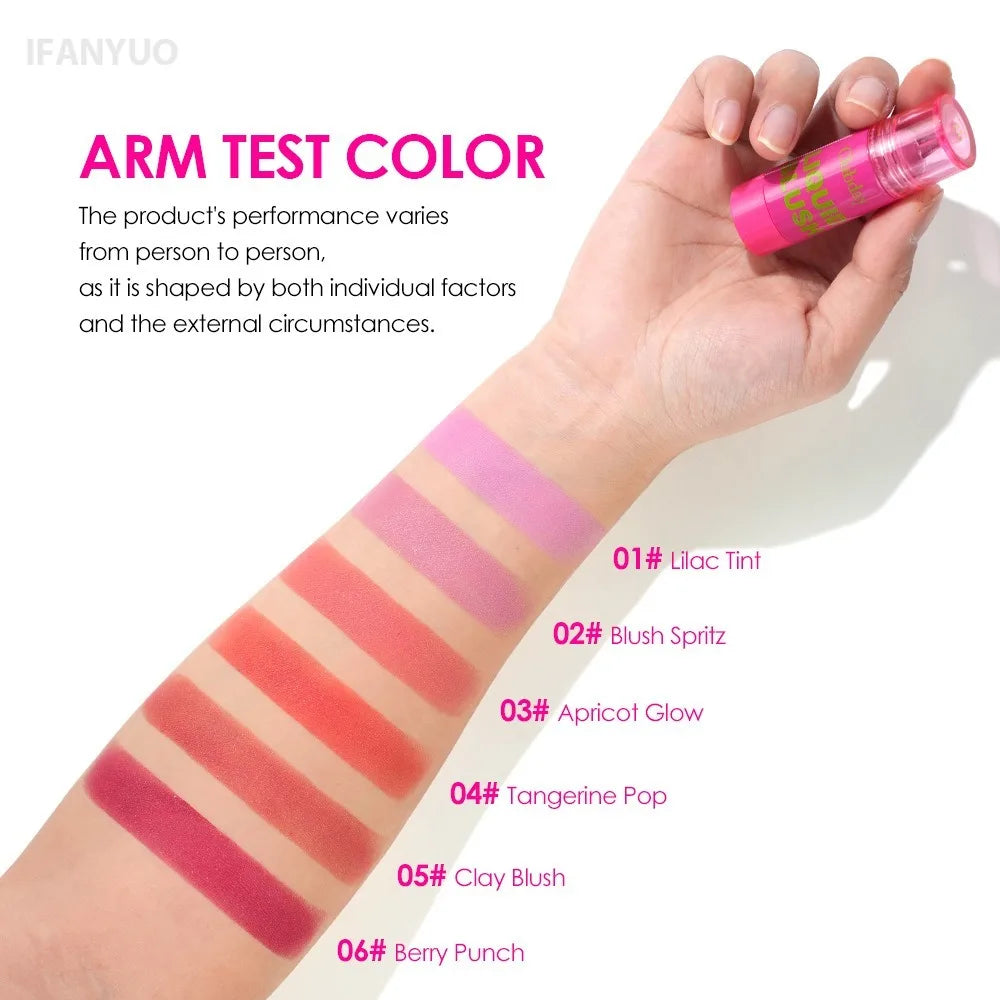 Liquid Pearlescent Blush Hydrate All Day Air Cushion Press Face Cheek Tint Moisturized Long Lasting Rouge Cheek Contour Makeup
