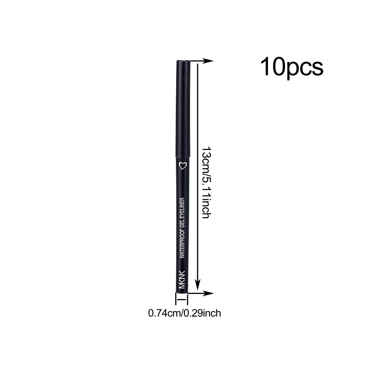 10PCS Waterproof Eyeliner Gel Pencil, Brown Eyelid Pen, Soft Easy Wearing High Pigmented Matte Finish Eyeliner Pen, Long Lasting