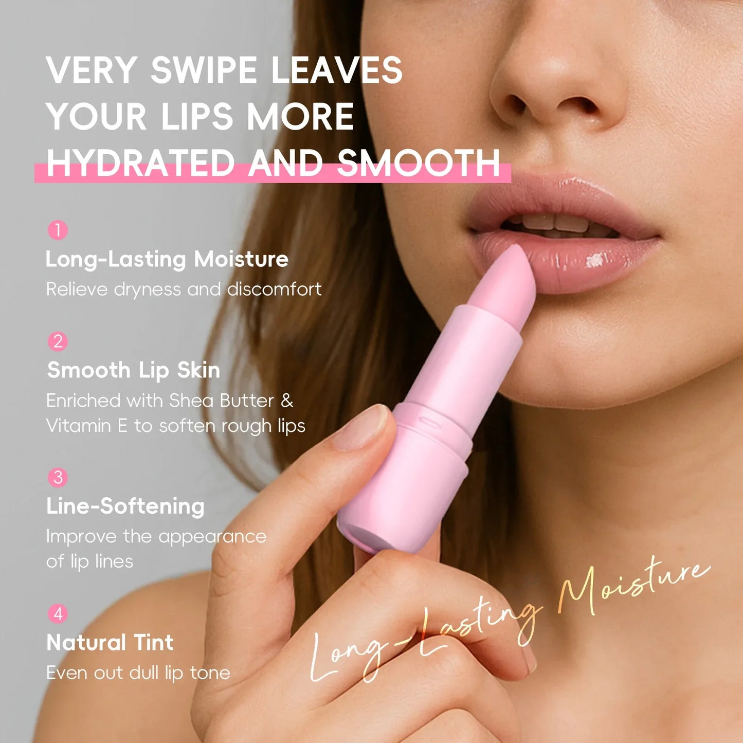 LAIKOU Sakura Lip Balm Nourishing Refreshing Hydrating and Lasting Moisturizing Preventing Cracking Repairing for Daily Lip Care