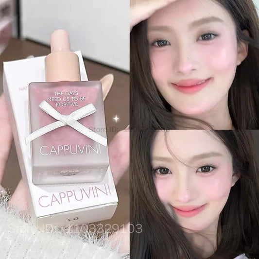 Blusher Liquid Hydrating Pink Cheek Color Powder Rendering Face Blusher Moisturizing Long Lasting Beauty Rouge Makeup