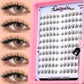 GROINNEYA Natural Cluster Lashes C Curl Manga Lashes Soft Cross Wispy Individual Cluster Anime Eyelashes Extension Eye Makeup