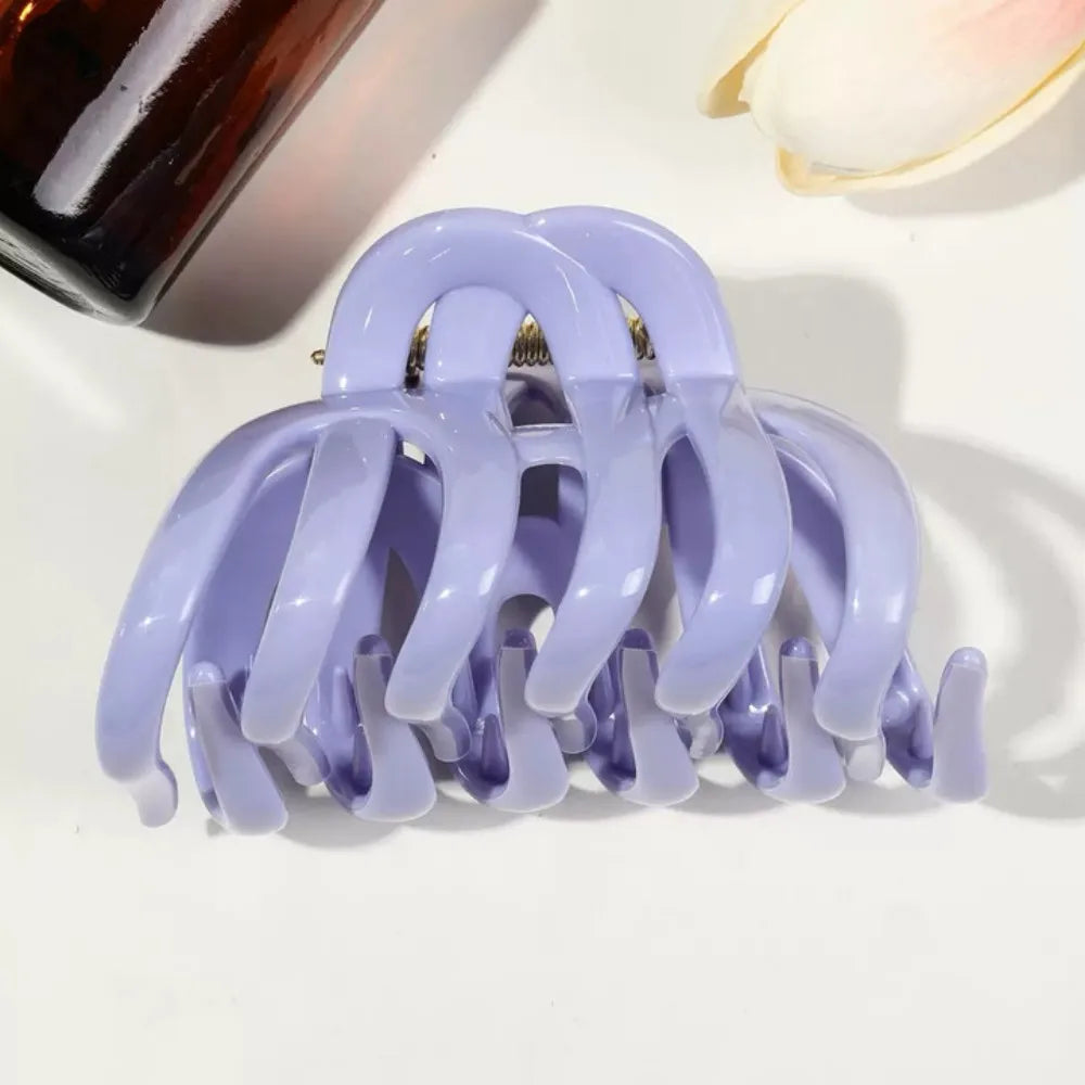 1/4PCS Octopus Silicone Claw Clip,Super-safe Head Protection,Banana Clip,Soft Flexible Jaw Clip for Women Hair Accessory