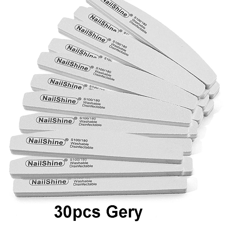 10/30pcs Double-sided Nail File Block Colorful Sponge Nail Polish Buffing Sanding Buffer Strip Polishing Pedicure Manicure Tool