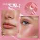 USHAS 4 Color Long-lasting Liquid Blush Facial Contouring Lightweight Soft Multi-Use Cream Blush Waterproof Facial Blush Stick