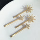 Wedding Bride Hair Clip Pins Set Metal Crystal Starburst Hairpins Luxury Bridal Hair Barrettes Fashion Hair Accessories