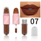 Lipstick Lip Gloss 2-in-1 Matte Lip Color Velvet Lip Glaze Waterproof Long Lasting Non-marking Natural Lip Tint Blam Cosmetic