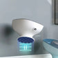 2-in-1 Bathroom Soap Holder with Suction Cups, Countertop Self Draining Soap Dish, Dual Storage for Round Square Large Soap