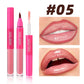 2 in 1 Matte Lip Liner Mirror Lip Gloss Waterproof Plumping Stain Hydrating Shiny Transparent Lip Oil Jelly Lips Contour Makeup