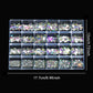 1 box of multi -shaped 3D nail diamond kits -24 AB crystal gem grids, flat -bottom nail art accessories multi -style nail suppli