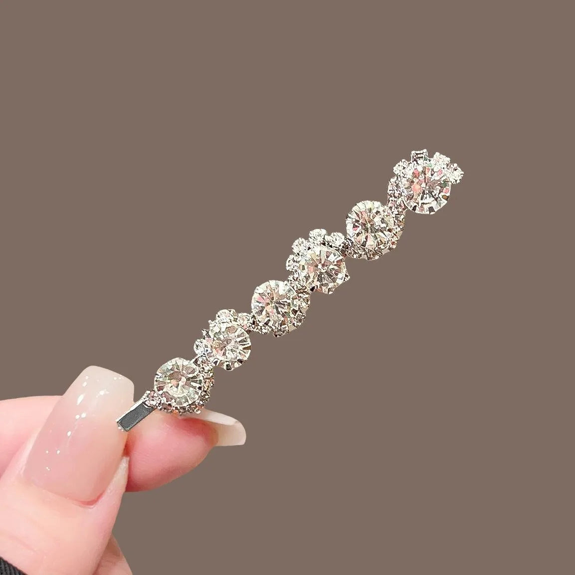 2pcs Sparkling Rhinestone Long Hair Clip Vintage Socialite Style Hairstyle Embellishing Wedding High-end Party Temperament Item
