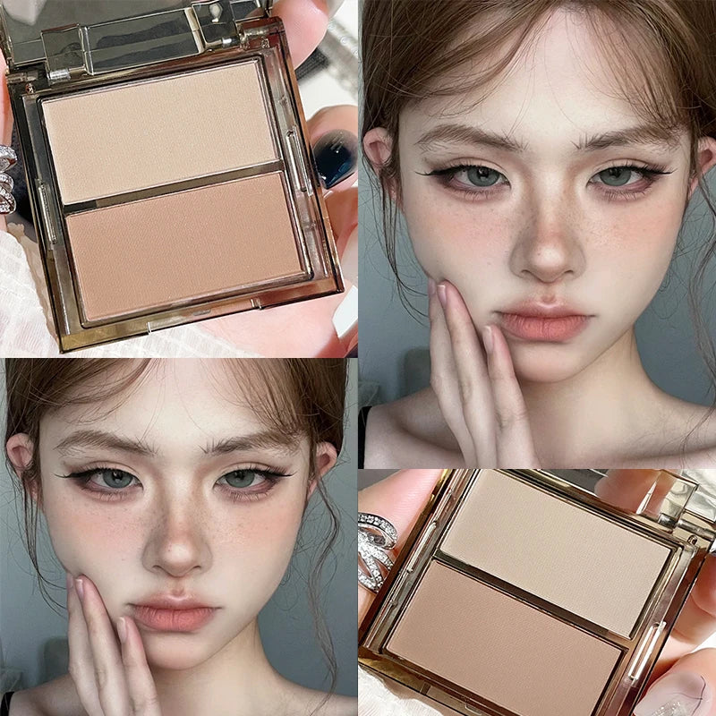 Medium skin tone matte waterproof contouring tray, medium concealer contouring powder, portable size less than 1 liquid ounce, n