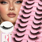 10 Pairs Natural Eye Lashes Faux Mink Eyelashes Winged End Eye Elongated Eyelashes Natural Long Manga Lashes Fake Lashes Makeup