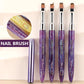 1PC Gel Brush Oval & Flat UV Gel Nail Art Brush Professional Design Brushes Salon Home DIY Manicure