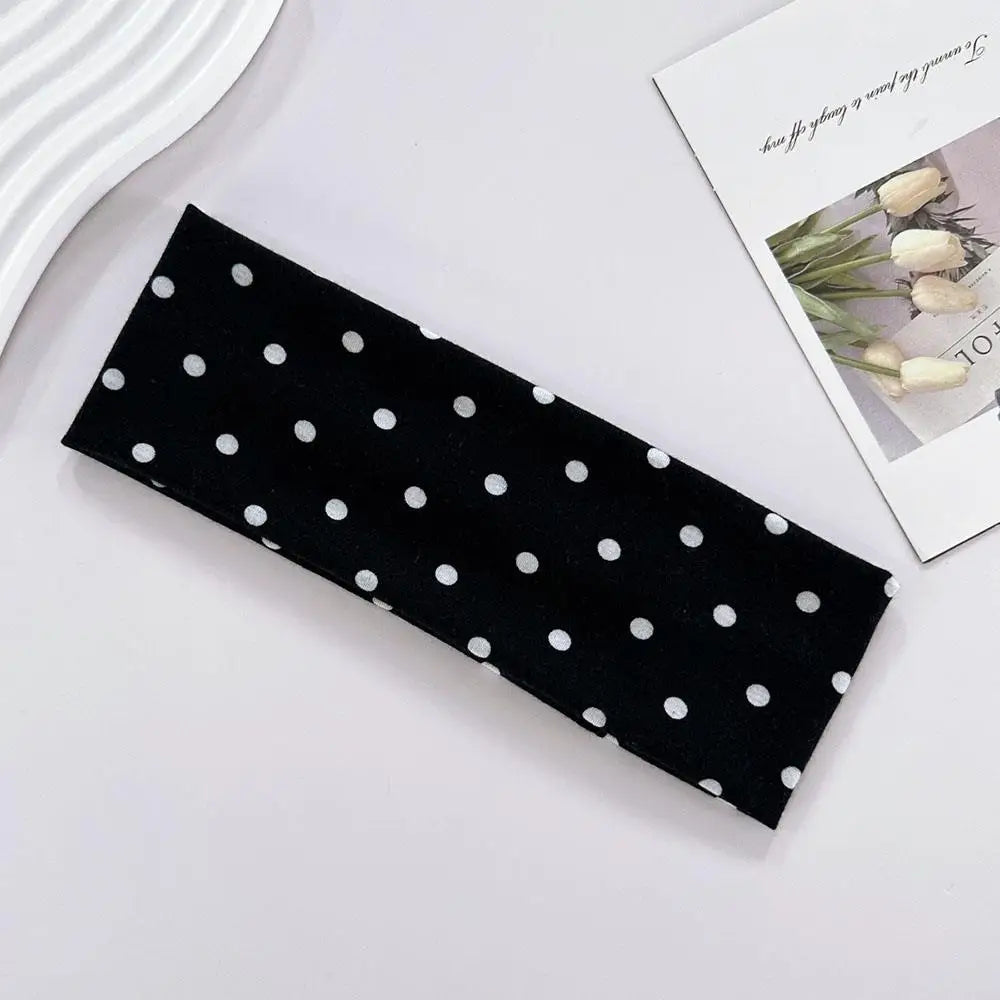 Women's Hair Band Yoga Elastic Headband With Polka Dots, Fashion Makeup Headbands, Hair Accessories, Sports And Fitness Headwear