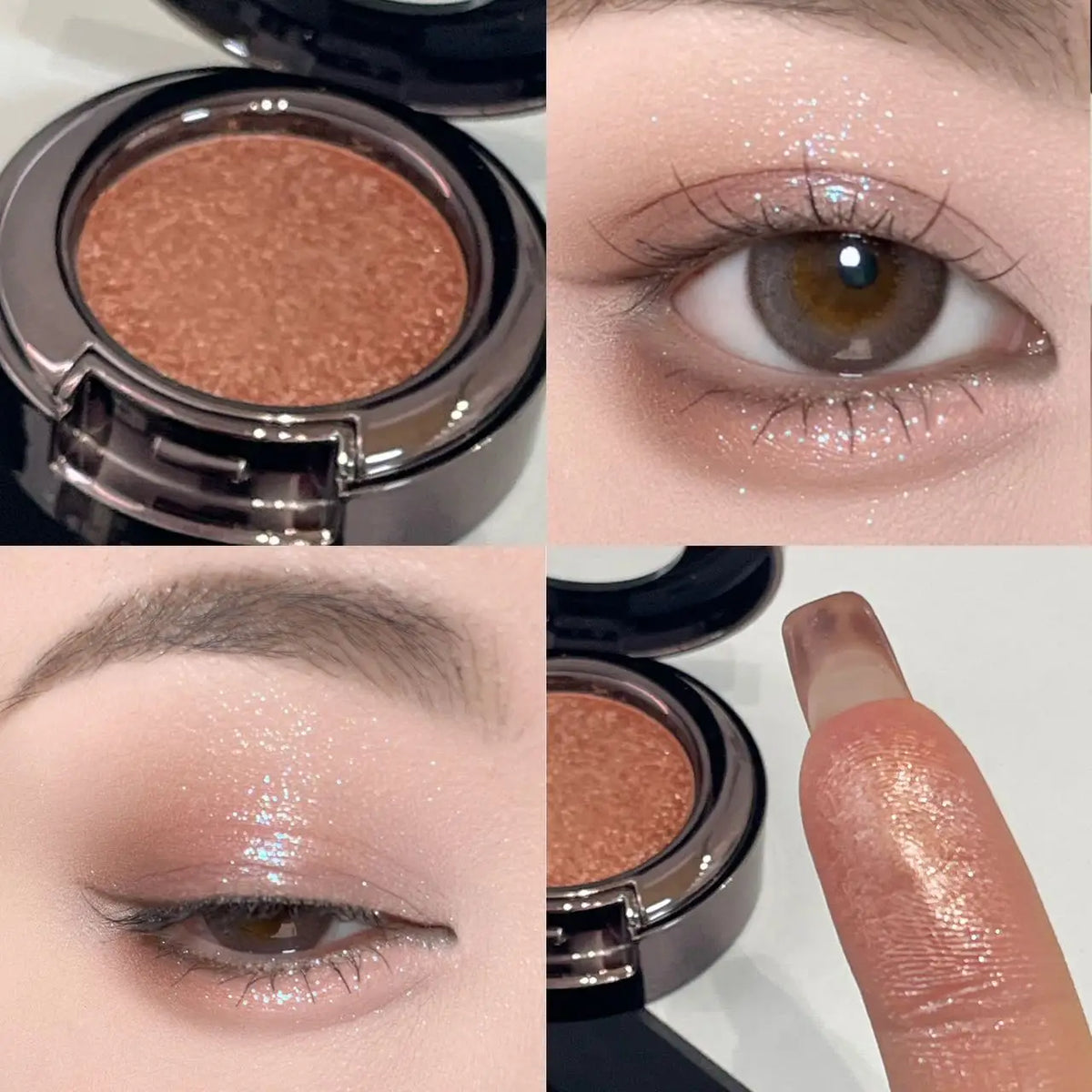 Metallic Glitter Black Blue Eyeshadow Purple Green Metallic Highlighter Eyeshadow Diamond Long Lasting Eye Makeup Women Cosmetic