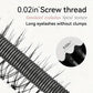 Steel Tube Mascara-Special Spiral Brush Waterproof Long Lasting Silk Fiber Mascara Keep Each Eyelash Curled for Long Time Makeup