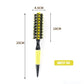 Professional 1PC 6 Sizes Round Wooden Hair Brush Boar Bristle Mix Nylon Salon Women Hair Styling Tools Yellow Brazil Hair Curler