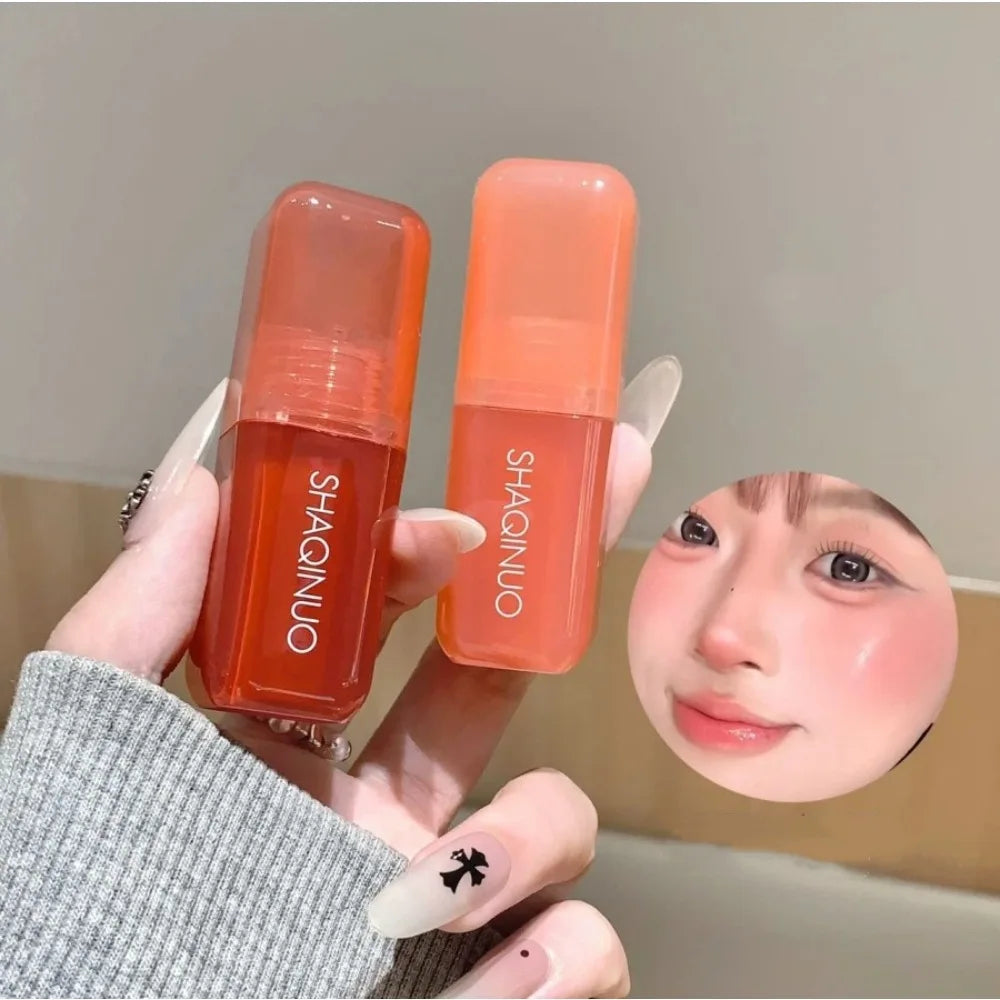 Monochrome Liquid Blusher Waterproof Moisturizing Highlight Beauty Purple Lip Cheek Dual-use Matte Natural Rouge Face Makeup